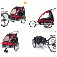 Remorque Nordic Cab v�lo + poussette + jogging + cargo