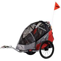 Remorque pour enfant Trek GoBug Deluxe (gris et rouge)