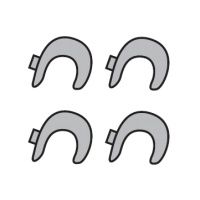 Set de r�ducteurs 8 mm. pour crochets QMR (gris)