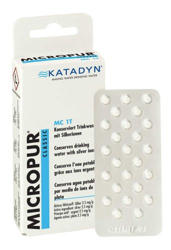 Boite de comprimés Micropur Classic MC 1T.