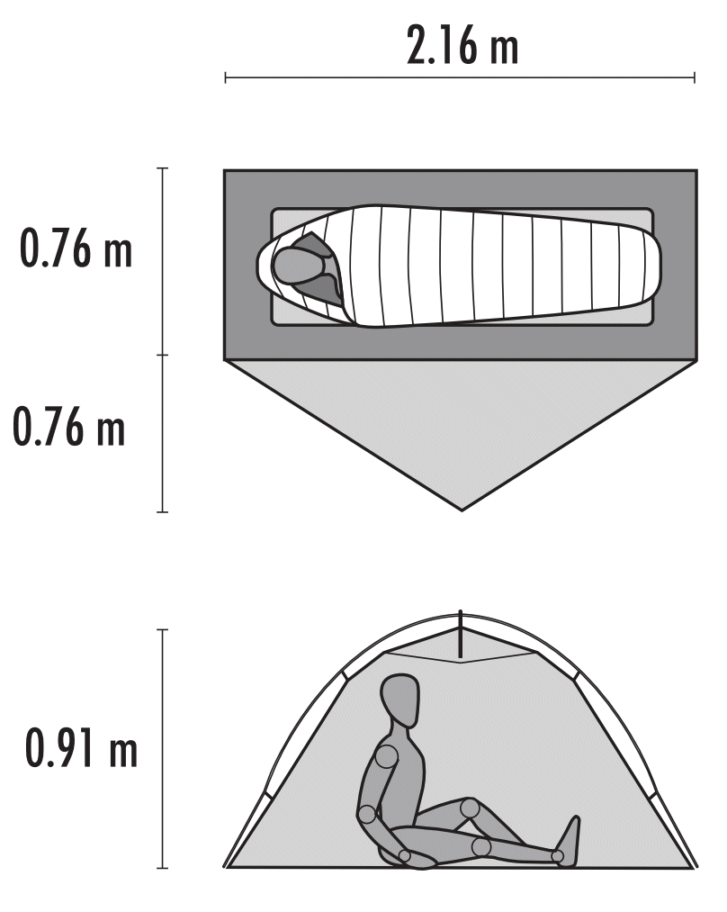 Dimensions de la tente MSR Hubba NX