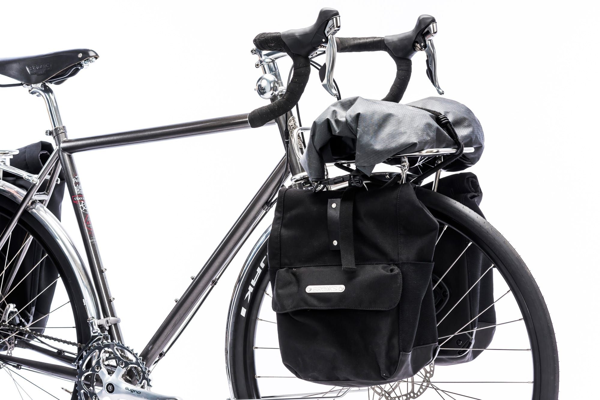 Porte-bagages avant de couleur noir pour vélo