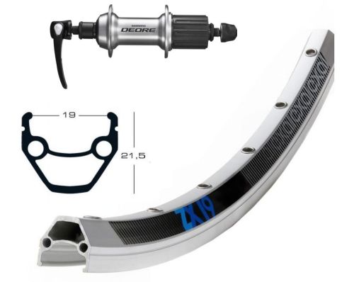 Roue arrière 700 mm avec moyeu Shimano Deore