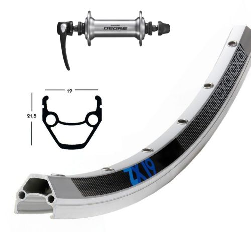Roue avant 700C avec moyeu dynamo Shimano Deore