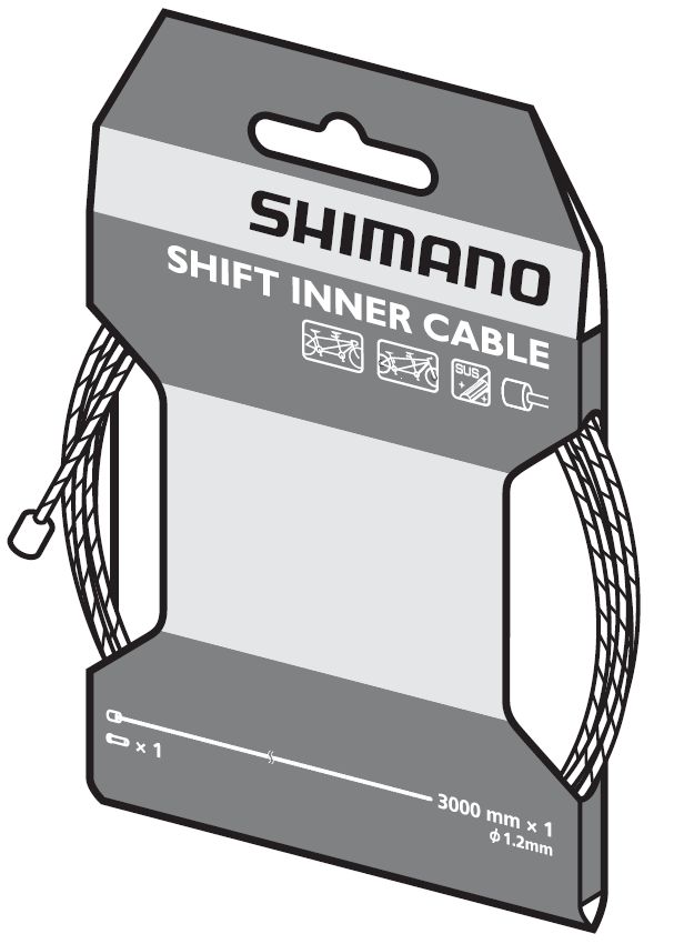 Câble de dérailleur Shimano SUS (1,2 x 2100 mm).