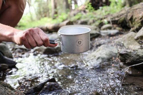 Popote Trangia T-Cup pour le bikepacking.