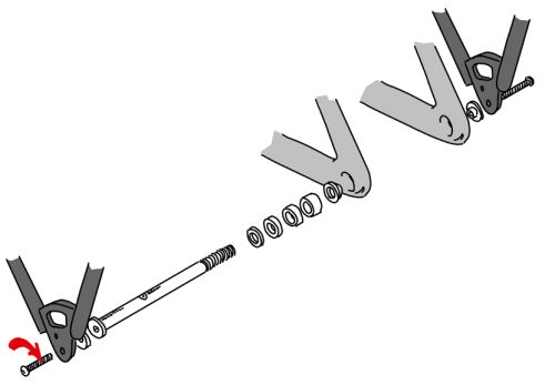 Axe traversant œilleté Tubus.