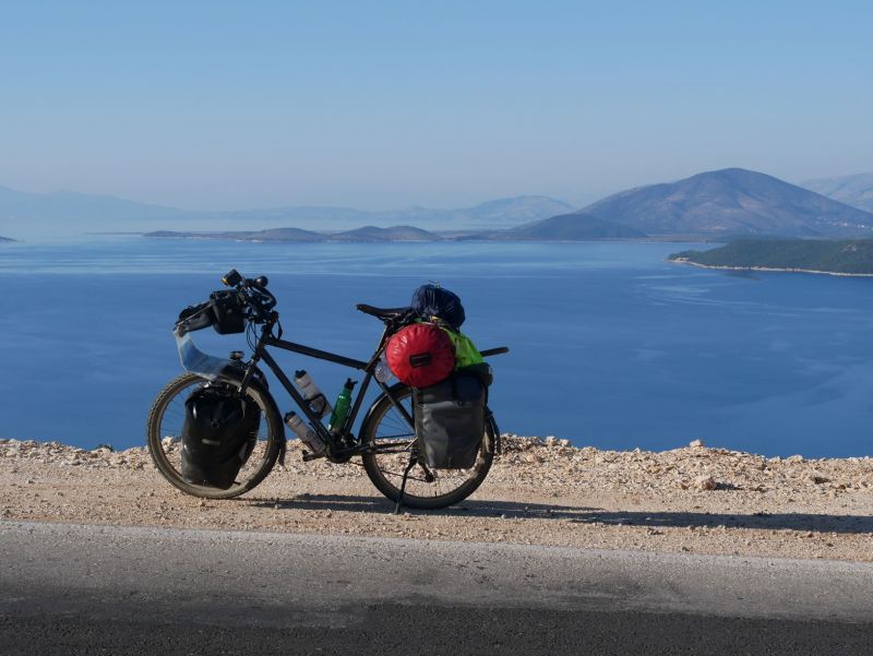 Voyage  vlo en famille