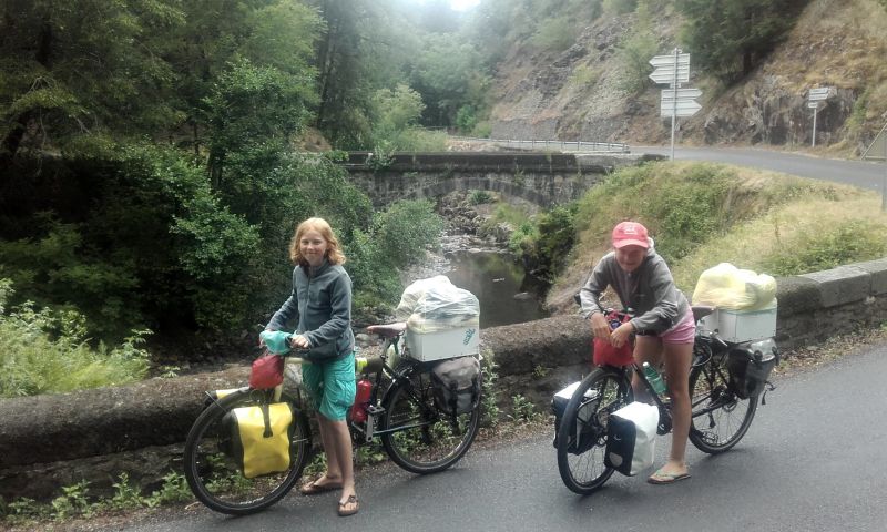 Voyage  vlo en famille