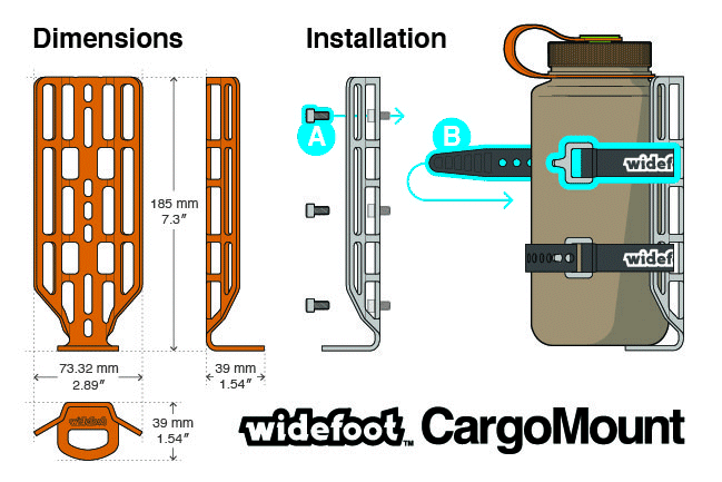 Porte-bidon Widefoot CargoMount.