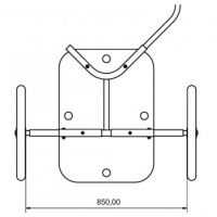 Essieu 85 cm pour remorque Y-frame (version 2.2)