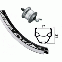 Roue avant 700 mm avec moyeu dynamo Shimano DH-3N30 et jante Rodi VR 17