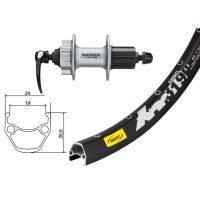 Roue arrière 27.5 pouces avec moyeu Shimano Deore pour frein à disque 6 trous et jante Mavic XM 319 Disc Roue arrière 27.5 pouces avec moyeu Shimano Deore pour frein à disque 6 trous et jante Mavic XM 319 Disc